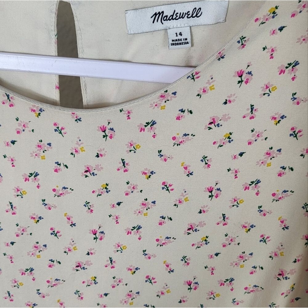 Madewell Tie Sleeve Retro Dress in Dutch Dandelions 14 - Picture 6 of 7